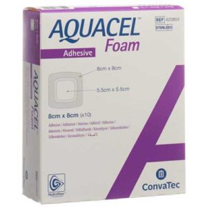 Aquacel Foam Dressing Adhesive Square 8x8cm