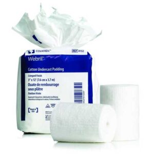 Webril Cotton Undercast Padding, 7.5 cm x 3.7 m Crimped Finish (Non Sterile)
