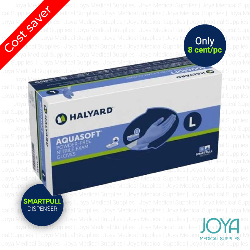 Halyard Aquasoft Powder-free Nitrile Exam Large Gloves