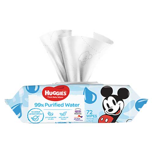 Huggies Thick Baby Wipes 99% Purified Water Refill