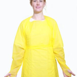 Halyard Impervious Yellow Exam Isolation Gown Thumbs-Up X-Large Size