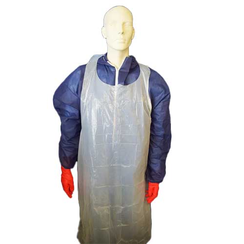 Disposable White LDPE Apron - 1250mm (125cm x 85cm)