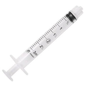 Luer Lock Syringe without Needle Concentric Nozzle 3 ml