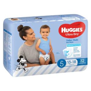 Huggies Ultra Dry Nappies Walker Bulk Boy 13-18 Kg