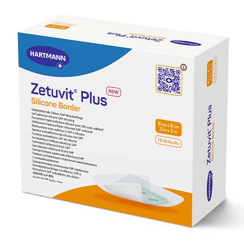 Zetuvit Plus Silicone Border 8cmx8cm