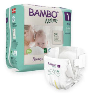 Bambo Nature Nappies Size 1 X-Small 2-4kg