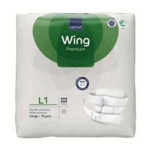 Abena Wing Premium L1 Bladder Protection Belted Products Green 2050ml