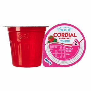 Precise Ready-To-Drink Low Joule Raspberry Flavoured Cordial Level 2 Mildly Thick 185mL