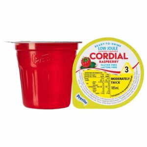 Precise Ready-To-Drink Low Joule Raspberry Flavoured Cordial Level 3 Moderately Thick 185mL