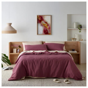 Staydry Quilt Cover Set Cacao Queen Bed