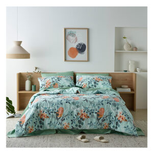 Staydry Native Blue Quilt Cover Set For Single Size Bed