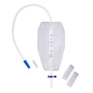 UNOQUIP HHC Sterile Urine Leg Bag With T-Tap Outlet No Backing Needle-Free Sample Port 500ml 30cm Tube