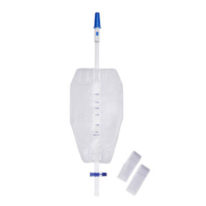 UNOQUIP HHC Sterile Urine Leg Bag With T-Tap Outlet Soft Backing Needle-Free Sample Port 500ml 9cm Tube