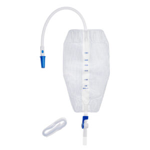UNOQUIP HHC Sterile Urine Leg Bag With Lever-Tap Outlet Soft Backing Needle-Free Sample Port 500ml 30cm Tube