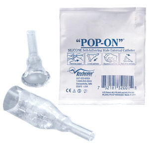 Male External Catheter Pop-On Adhesive Band Silicone Medium