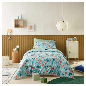 Staydry Kids Water Resistant Jungle Explorer Quilt Cover Set For Double Bed
