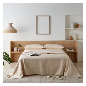 Staydry Waterproof Bamboo Fitted Sand Color Sheet For King Bed Mattress