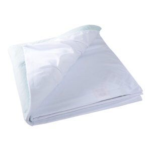 Drycare Deluxe Sky Blue Absorbent Bed Pad And Tuckins With Laminated Waterproof Backing 100x100cm