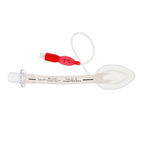 M Devices Silicone Disposable Laryngeal Airway Mask 2.0 Red Sterile