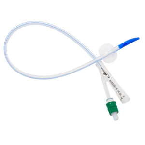 M Devices 2-Way Foley Catheter Tiemann Tip 41cm With 10ml Balloon 14FR Green Sterile