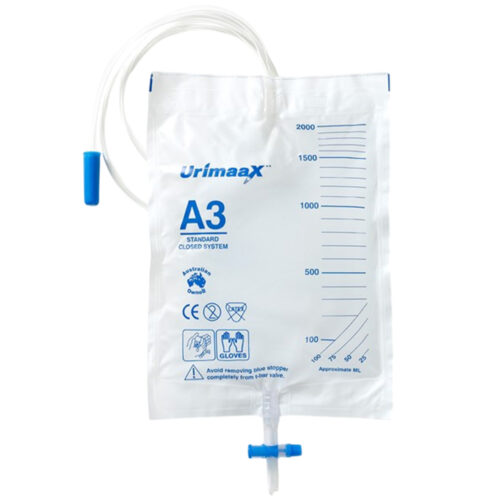 Urimaax Drainage Bag B/Drain T-Bar A3 Standard 2000ml