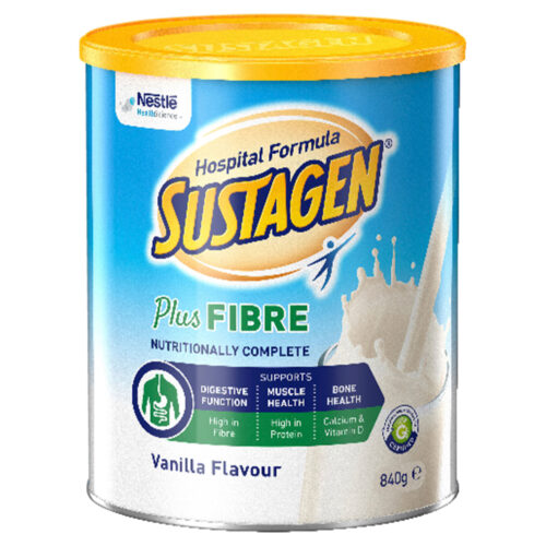 Sustagen Hospital Formula Plus Fibre Vanilla Flavour 840gm Can