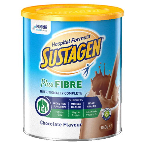 Sustagen Hospital Formula Plus Fibre Chocolate Flavour 840gm Can