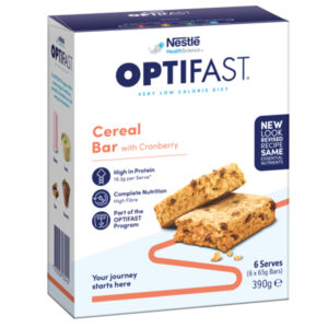 Optifast VLCD Cereal Bar With Cranberry 6 Serves x 65g Bars