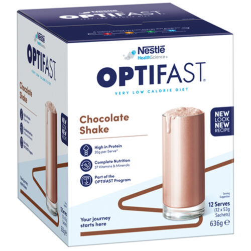 Optifast VLCD Shake Chocolate Flavour 12 Serves x 53g Sachets