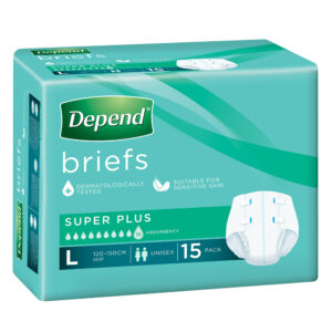Depend Brief Super Plus Large Hip 120-150cm Unisex 4300ml
