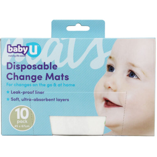 Baby U Disposable Change Mats 10pk