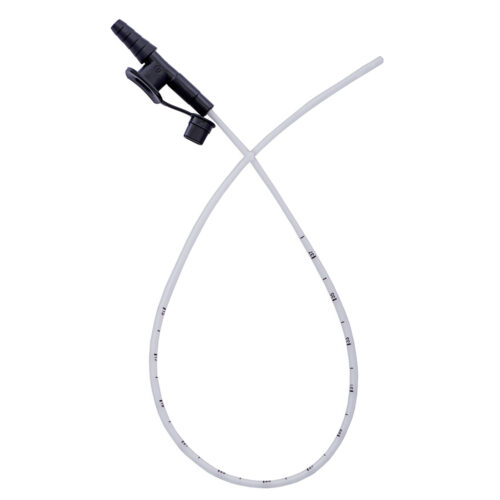 M Devices Suction Catheter Open Tip Finger Control Vent With Cap FR10 Black 560mm