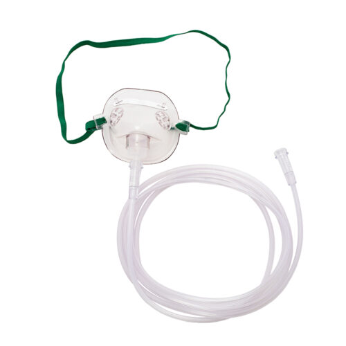 M Devices Oxygen Mask Paediatric Medium Concentration Standard Shape With 2.1m Clear Tubing