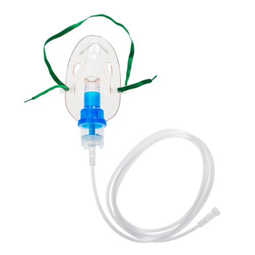 M Devices Adult Nebuliser Kit Elongated Shape With 10ml Jar 2.1m Clear Tubing