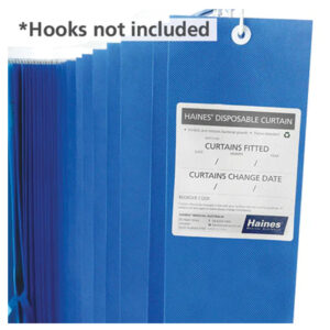 Haines Antimicrobial Medical Curtains Summer Blue 7.5m Wide x 2m Drop