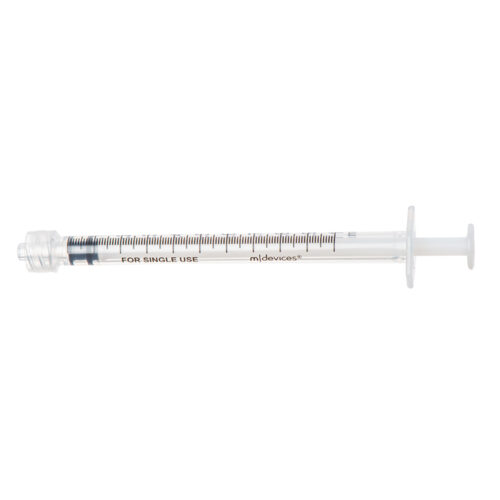 M Devices Luer Lock Syringe Without Needle Concentric Nozzle 1ml Sterile