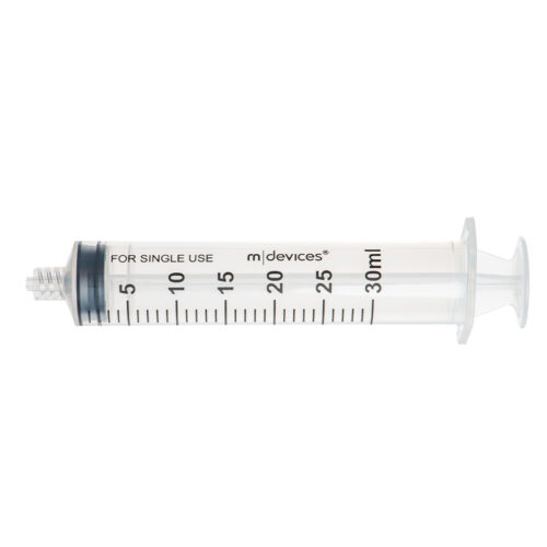 M Devices Luer Lock Syringe Without Needle Concentric Nozzle 30ml Sterile