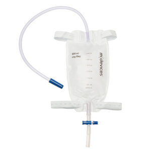 M Devices Leg Bag T-TAP Non-Return Valve 50cm Long Tube With Elastic Straps 500ml Sterile