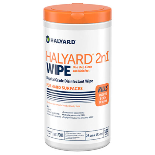 Halyard 2n1 Canister Hospital Grade Disinfectant Wipes - Free Gift