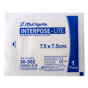 Multigate Interpose Lite Non-Adherent Absorbent Dressing 7.5cmx7.5cm Sterile