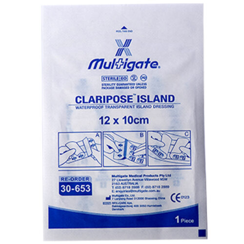 Multigate Claripose Adhesive Island Dressing 12x10cm Sterile