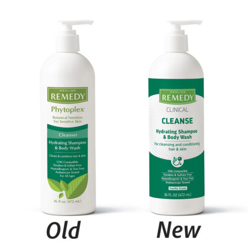 Medline Remedy Clinical Cleanse Vanilla Scent Hydrating Shampoo And Body Wash 472ml