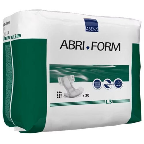 Abena Abri-Form L3 Large Comfort Green Stripes Pads Unisex 100-150cm 3300ml