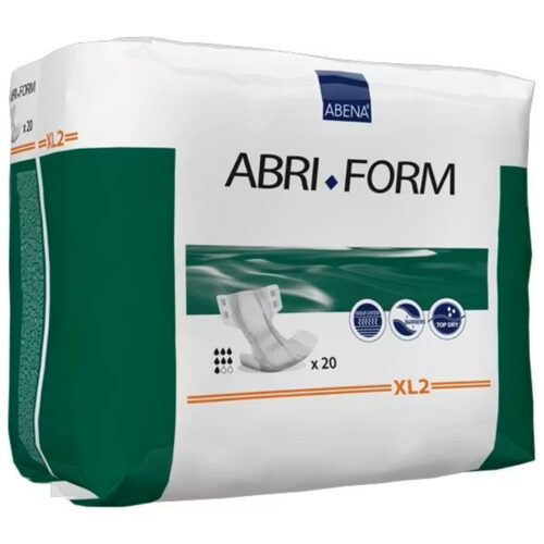 Abena Abri-Form XL2 X-Large Comfort Orange Stripes Pads Unisex 110-170cm 3300ml