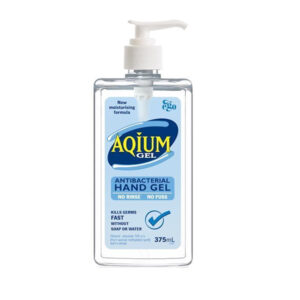 Aqium Antibacterial Hand Gel 375ml Pump Pack