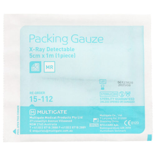 Multigate Packing Gauze X-Ray Detectable Individually Wrapped 5cmx1m Sterile