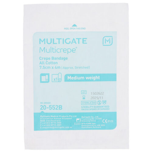 Multigate Multicrepe Medium Weight Crepe Bandage 7.5cmx4m Sterile