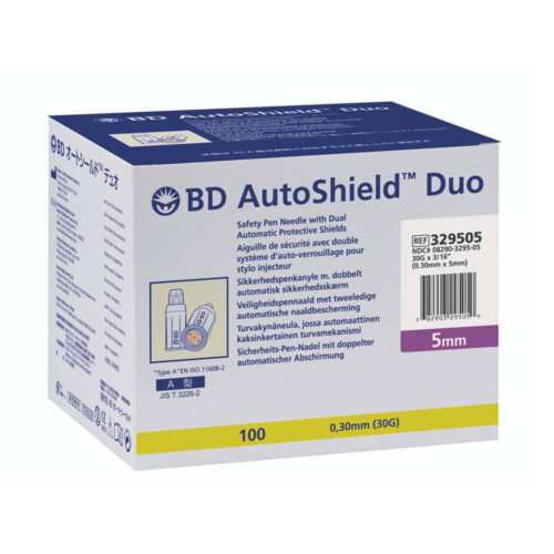 Bd Auto Shield Duo Safety Diabetes Drug Delivery Pen Needle 30G X 5mm