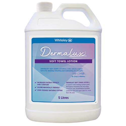 Whiteley Dermalux Soft Towel Lotion Superior Bed Bathing System 5 Litres