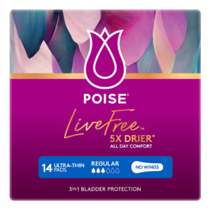 Poise Livefree Pad Regular No Wings